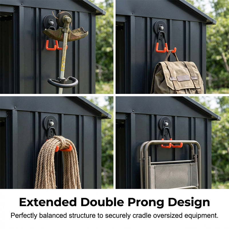 🥳2026 HOT SALE🥳💞50K+ SOLD!🧲💎 50% OFF! Heavy-Duty Magnetic Double-Claw Hook – Industrial neodymium magnet, anti-slip rubber coating. No drilling, holds up to 26kg! 🛡️✨