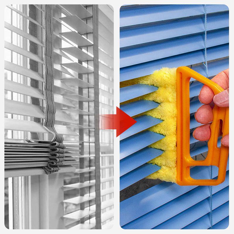 🥳2026 HOT SALE🥳💞50K+ SOLD! 🪟🧹 50% OFF! 7-Finger Blind Cleaning Brush – cleans 6 slats at once, adjustable fingers for blinds, sills & vents. Fast, easy & reusable! 🛡️✅