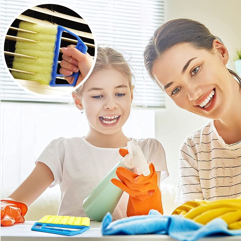 🥳2026 HOT SALE🥳💞50K+ SOLD! 🪟🧹 50% OFF! 7-Finger Blind Cleaning Brush – cleans 6 slats at once, adjustable fingers for blinds, sills & vents. Fast, easy & reusable! 🛡️✅