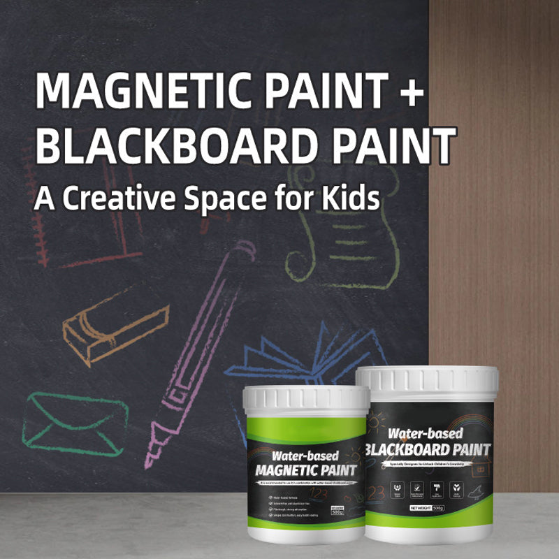 🥳2026 HOT SALE🥳💞50K+ SOLD!🎨🧲 50% OFF! Water-Based Blackboard Paint – Odorless, non‑toxic, magnetic + chalkboard in one. Wipes clean easily. Perfect for kids‘ art wall! 🌈✨