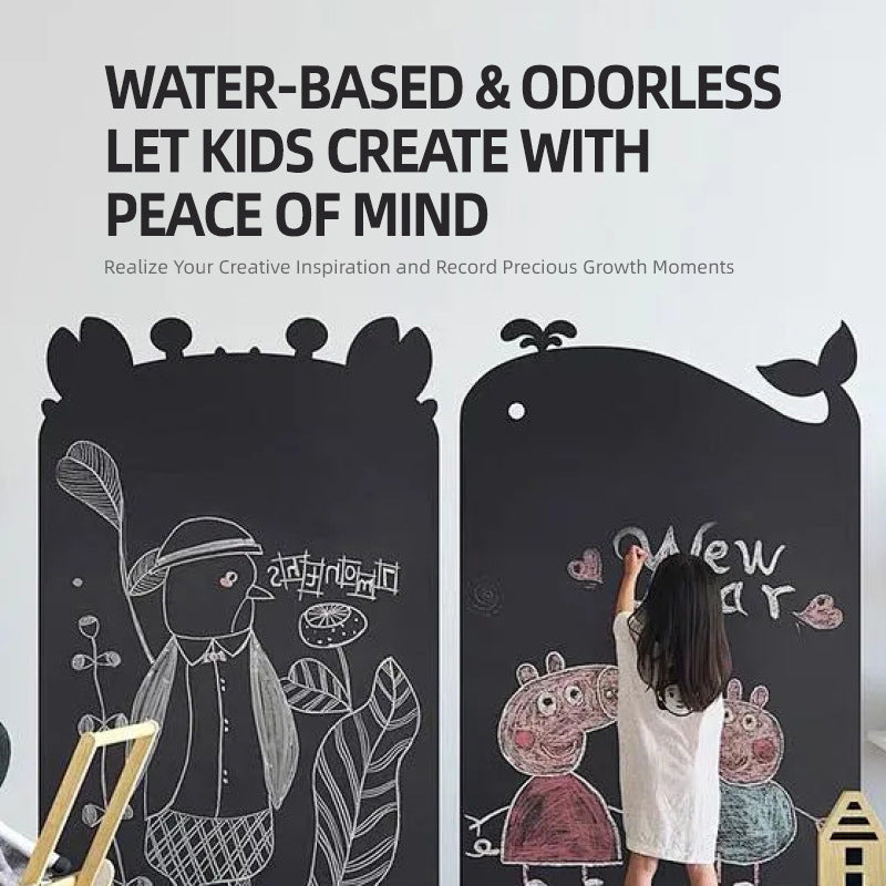 🥳2026 HOT SALE🥳💞50K+ SOLD!🎨🧲 50% OFF! Water-Based Blackboard Paint – Odorless, non‑toxic, magnetic + chalkboard in one. Wipes clean easily. Perfect for kids‘ art wall! 🌈✨