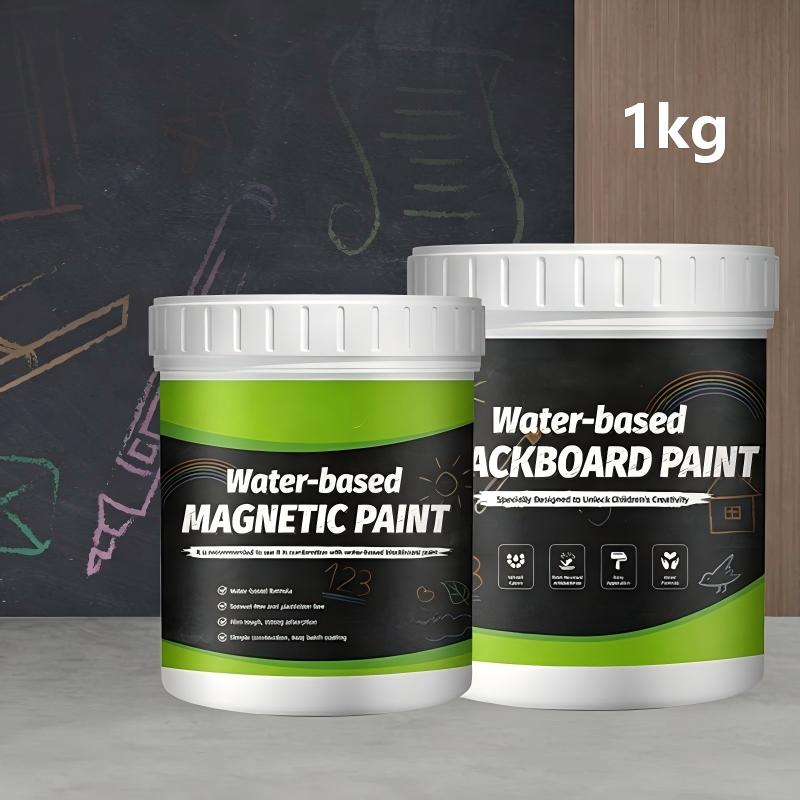 🥳2026 HOT SALE🥳💞50K+ SOLD!🎨🧲 50% OFF! Water-Based Blackboard Paint – Odorless, non‑toxic, magnetic + chalkboard in one. Wipes clean easily. Perfect for kids‘ art wall! 🌈✨