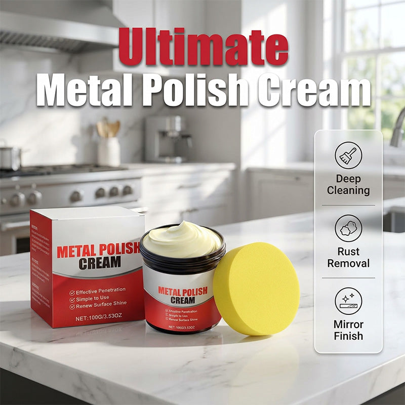 🥳2026 HOT SALE🥳💞50K+ SOLD!✨🧼 50% OFF! Metal Polish Cream – Instantly removes rust & tarnish. Restores mirror shine on copper, brass & stainless steel. A kitchen hero! 💪🔪