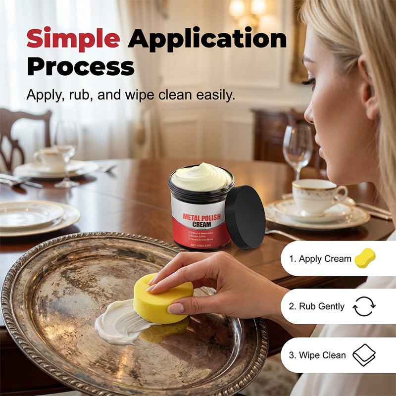 🥳2026 HOT SALE🥳💞50K+ SOLD!✨🧼 50% OFF! Metal Polish Cream – Instantly removes rust & tarnish. Restores mirror shine on copper, brass & stainless steel. A kitchen hero! 💪🔪