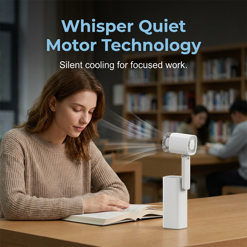 🥳2026 HOT SALE🥳💞50K+ SOLD!💨💡 50% OFF! Foldable Handheld Fan with Light – 170° rotation, 5 speeds, 3000mAh battery. Perfect for walks & bedside reading. 🌙🌀