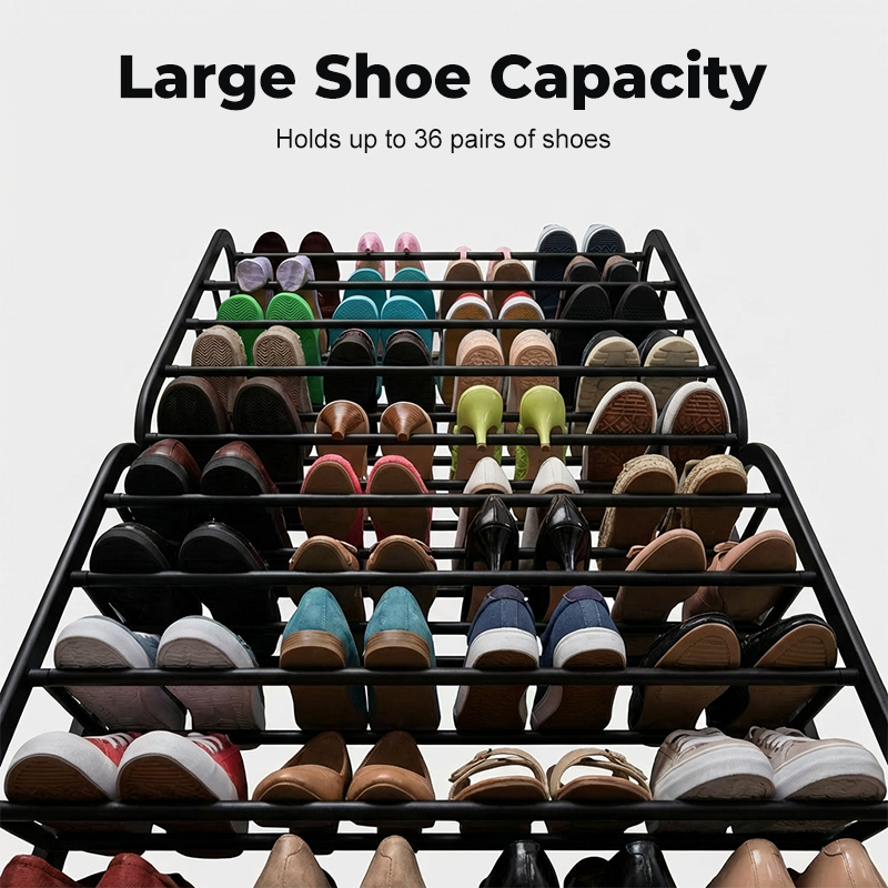 🥳2026 HOT SALE🥳💞50K+ SOLD!🚪👟 50% OFF! Over‑the‑Door Shoe Rack – 24 pockets, holds 24 pairs. Tool‑free install, no drilling. Maximise storage instantly! 🏠✨