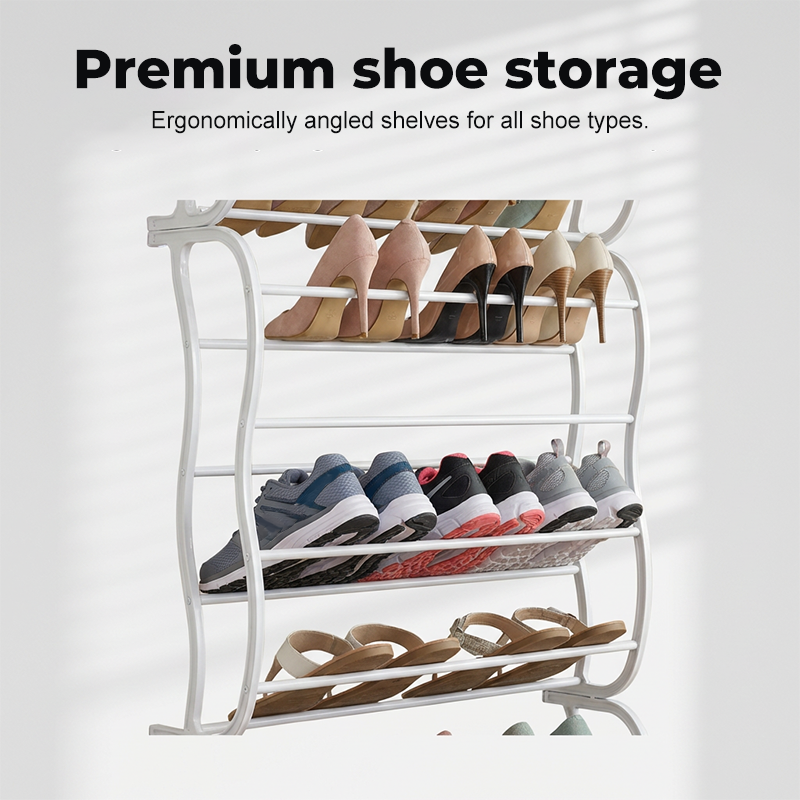 🥳2026 HOT SALE🥳💞50K+ SOLD!🚪👟 50% OFF! Over‑the‑Door Shoe Rack – 24 pockets, holds 24 pairs. Tool‑free install, no drilling. Maximise storage instantly! 🏠✨
