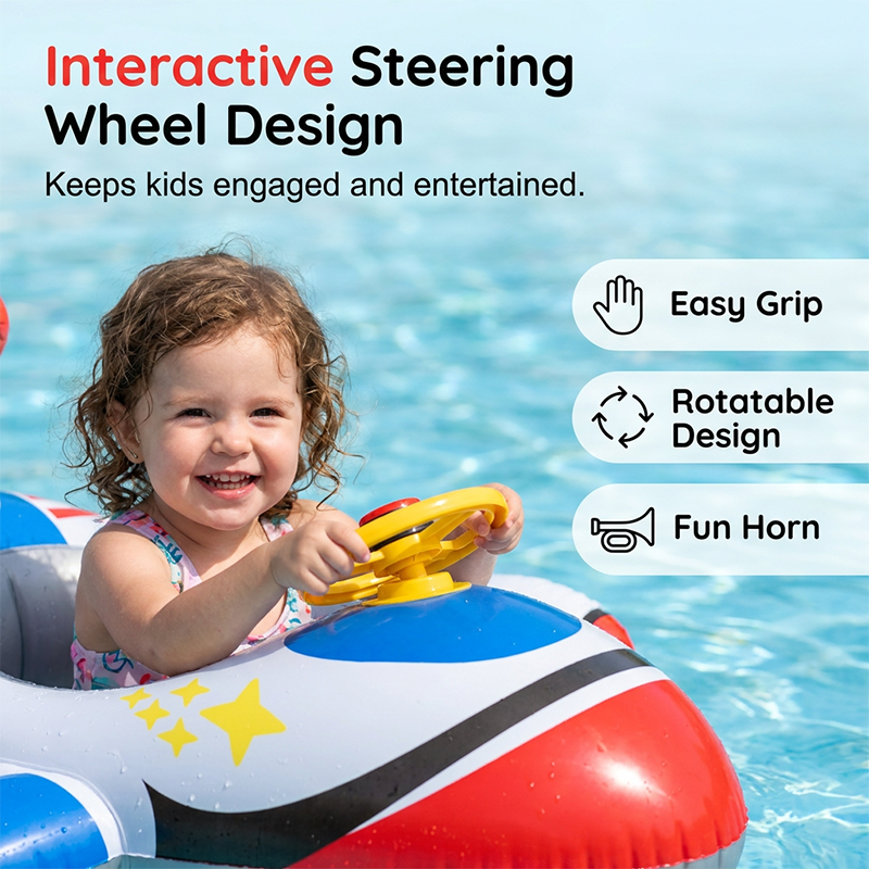 🥳2026 HOT SALE🥳💞50K+ SOLD!💦🛫 50% OFF! Airplane Inflatable Pool Float – Interactive steering wheel, anti‑rollover wings. Safe & fun for little captains. 🌊💙