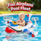 🥳2026 HOT SALE🥳💞50K+ SOLD!💦🛫 50% OFF! Airplane Inflatable Pool Float – Interactive steering wheel, anti‑rollover wings. Safe & fun for little captains. 🌊💙