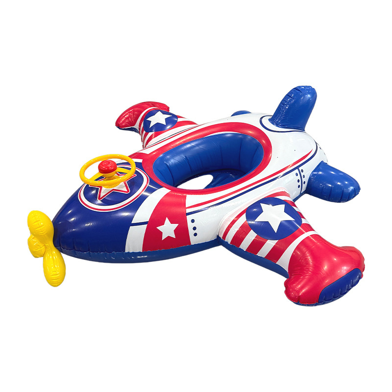 🥳2026 HOT SALE🥳💞50K+ SOLD!💦🛫 50% OFF! Airplane Inflatable Pool Float – Interactive steering wheel, anti‑rollover wings. Safe & fun for little captains. 🌊💙
