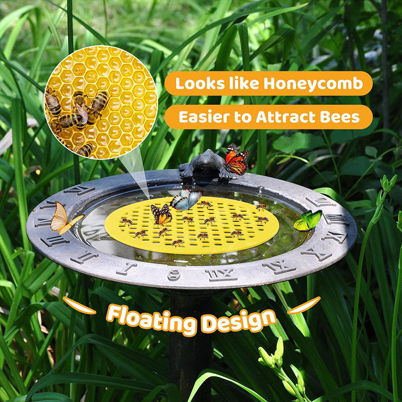 🥳2026 HOT SALE🥳💞50K+ SOLD!🐝🦋 50% OFF! Safe Floating Feeder for Bees & Butterflies – Honeycomb texture, bright yellow, non‑sink design. Save thirsty pollinators. A garden hero! 💧🌼