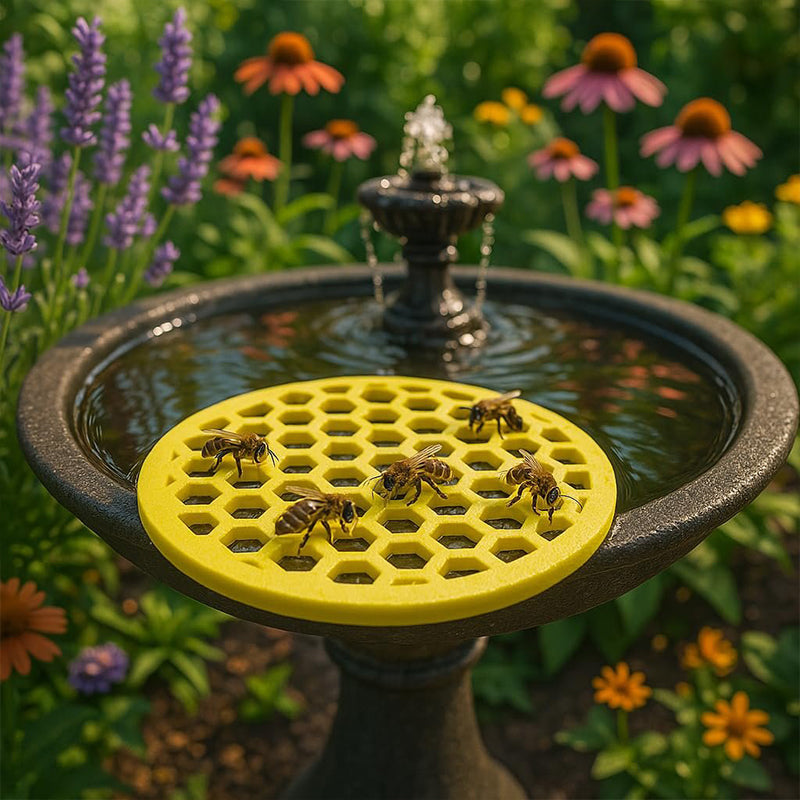 🥳2026 HOT SALE🥳💞50K+ SOLD!🐝🦋 50% OFF! Safe Floating Feeder for Bees & Butterflies – Honeycomb texture, bright yellow, non‑sink design. Save thirsty pollinators. A garden hero! 💧🌼