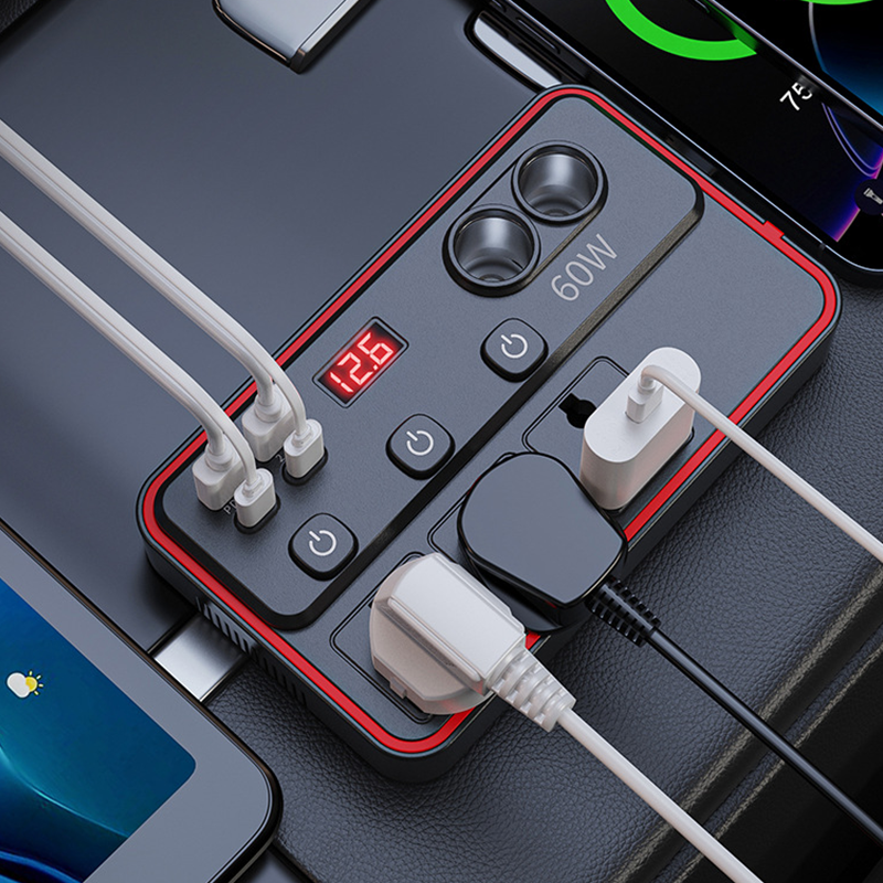 🥳2026 HOT SALE🥳💞50K+ SOLD! 🚗🔌 50% OFF! Multifunctional Car Charger – 9 ports, PD30W fast charge & LED voltage display. Keep all devices powered on road trips! 🛡️✅