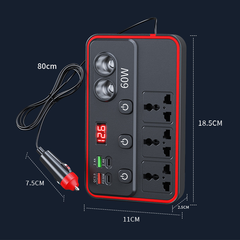 🥳2026 HOT SALE🥳💞50K+ SOLD! 🚗🔌 50% OFF! Multifunctional Car Charger – 9 ports, PD30W fast charge & LED voltage display. Keep all devices powered on road trips! 🛡️✅