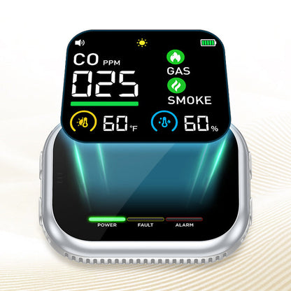 🥳2026 HOT SALE🥳💞50K+ SOLD!🔥🏠 50% OFF! Portable 6‑in‑1 Gas Alarm – Detects CO, combustible gas, smoke & more. LCD display & audible alert – protect your family without costly inspections! 🛡️✨