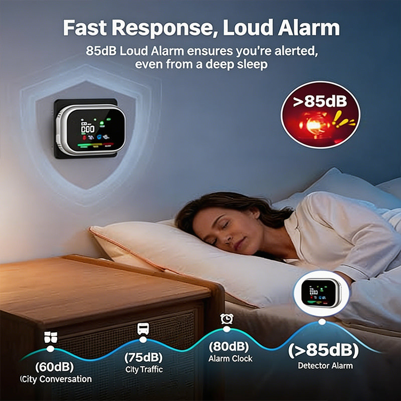 🥳2026 HOT SALE🥳💞50K+ SOLD!🔥🏠 50% OFF! Portable 6‑in‑1 Gas Alarm – Detects CO, combustible gas, smoke & more. LCD display & audible alert – protect your family without costly inspections! 🛡️✨
