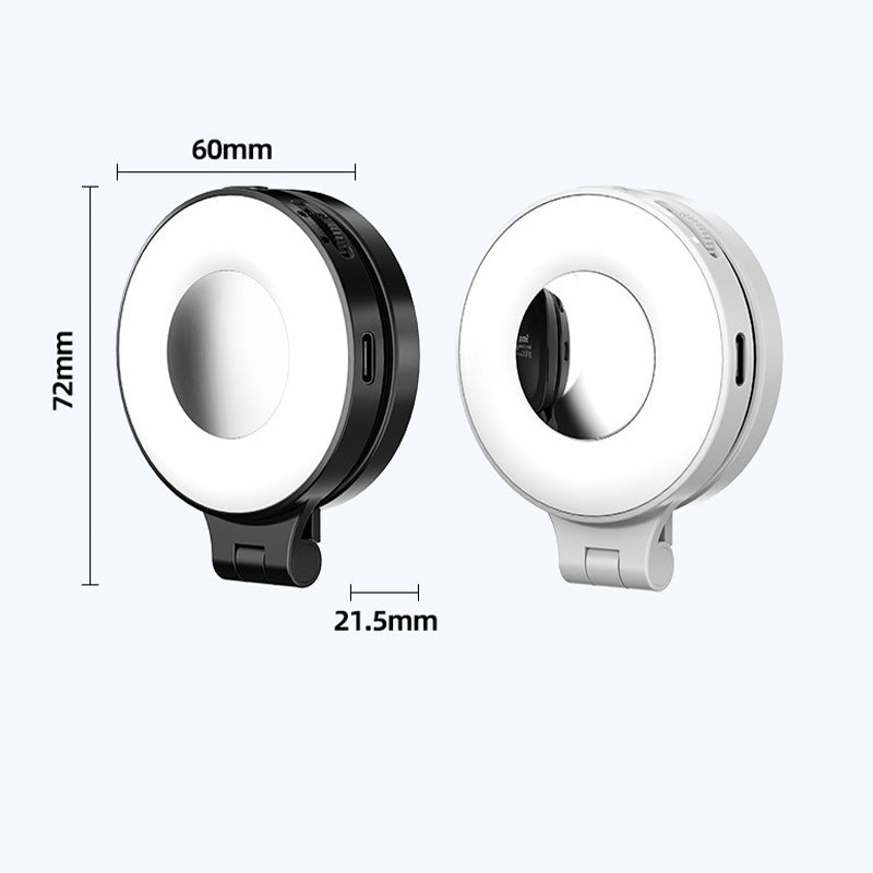 🥳2026 HOT SALE🥳💞50K+ SOLD! 💄🔋Magnetic Phone Light with Mirror – 2500-8500K adjustable glow, 180° arm. Perfect makeup touch-ups & hands-free video. Pocket-sized, magnetic, Type-C! 📱✅