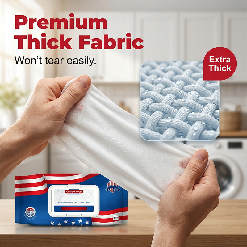 🥳2026 HOT SALE🥳💞50K+ SOLD!🪟✨ 50% OFF! Glass & Tile Wipes – Streak‑free, silver ion tech. Removes water spots & grime. 80 wipes. Crystal clear mirrors! 🧼💎