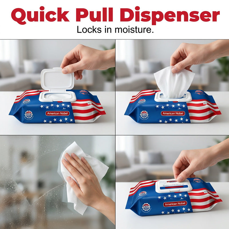 🥳2026 HOT SALE🥳💞50K+ SOLD!🪟✨ 50% OFF! Glass & Tile Wipes – Streak‑free, silver ion tech. Removes water spots & grime. 80 wipes. Crystal clear mirrors! 🧼💎