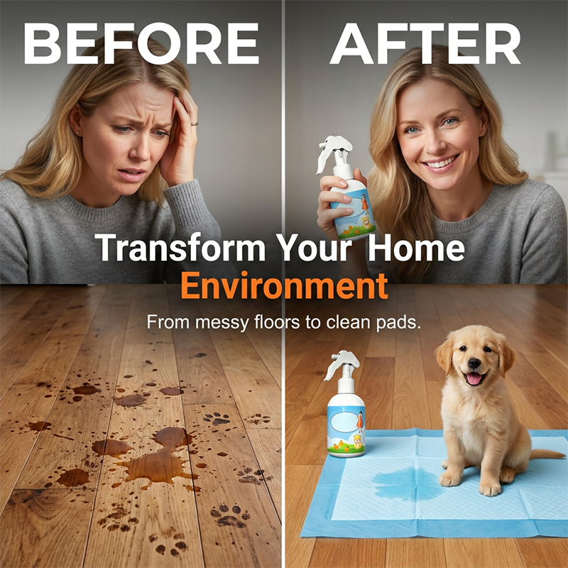 🥳2026 HOT SALE🥳💞50K+ SOLD!🐶🚽 50% OFF! Potty Training Spray – Natural inducer, fast habit builder. Apply & teach pets where to go. No more mess indoors! 🌿✨