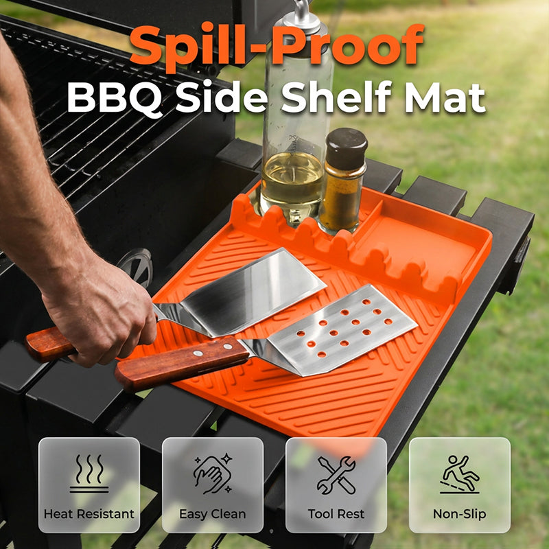 🥳2026 HOT SALE🥳💞50K+ SOLD!🌭🧴 50% OFF! Silicone BBQ Mat – Heavy‑duty, heat‑resistant, easy rinse. Protects your shelf from scorch marks. A backyard essential! 🛡️🍔