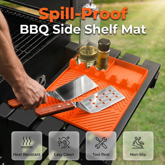 🥳2026 HOT SALE🥳💞50K+ SOLD!🌭🧴 50% OFF! Silicone BBQ Mat – Heavy‑duty, heat‑resistant, easy rinse. Protects your shelf from scorch marks. A backyard essential! 🛡️🍔