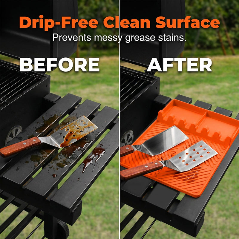 🥳2026 HOT SALE🥳💞50K+ SOLD!🌭🧴 50% OFF! Silicone BBQ Mat – Heavy‑duty, heat‑resistant, easy rinse. Protects your shelf from scorch marks. A backyard essential! 🛡️🍔
