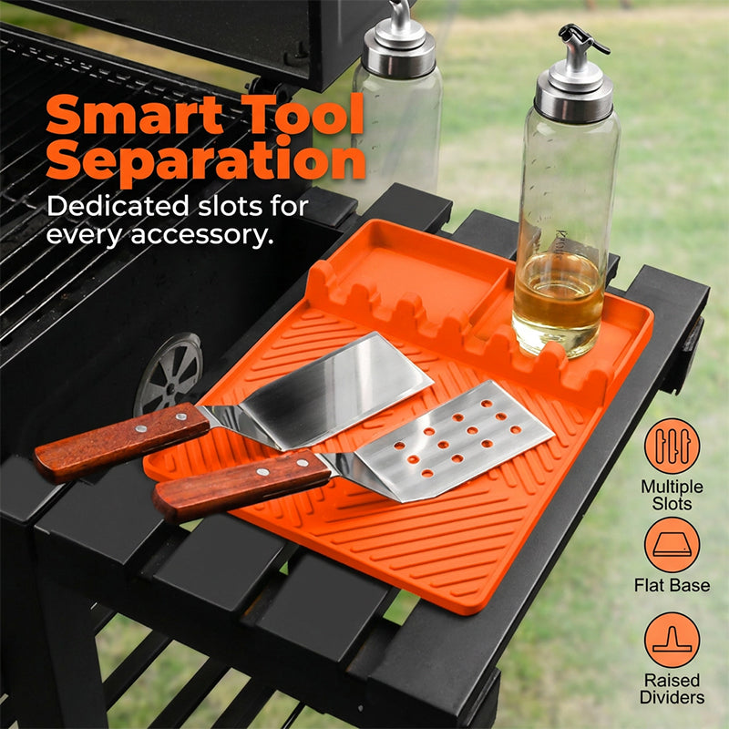 🥳2026 HOT SALE🥳💞50K+ SOLD!🌭🧴 50% OFF! Silicone BBQ Mat – Heavy‑duty, heat‑resistant, easy rinse. Protects your shelf from scorch marks. A backyard essential! 🛡️🍔