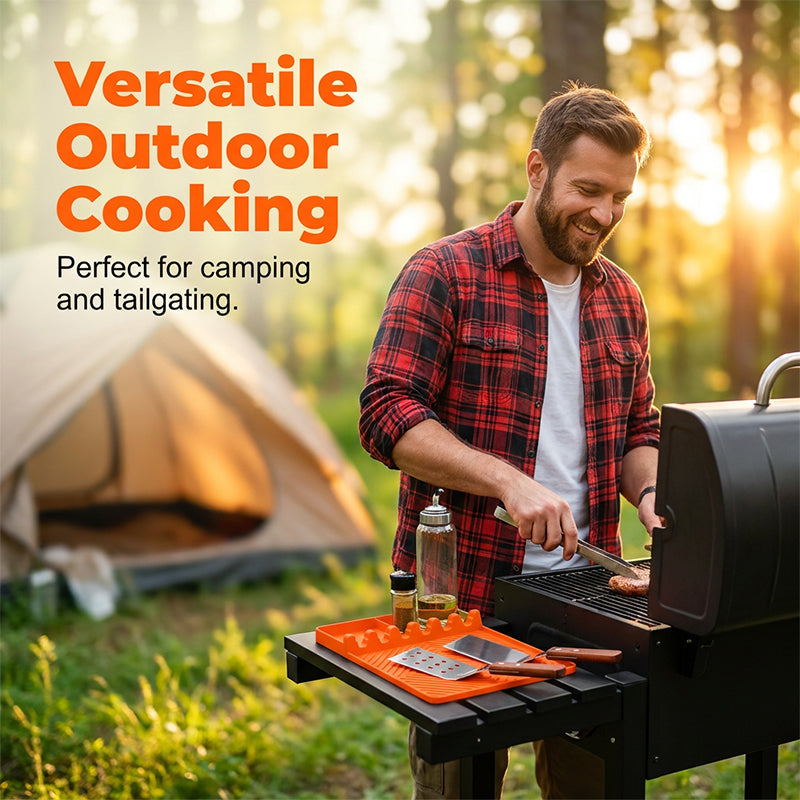 🥳2026 HOT SALE🥳💞50K+ SOLD!🌭🧴 50% OFF! Silicone BBQ Mat – Heavy‑duty, heat‑resistant, easy rinse. Protects your shelf from scorch marks. A backyard essential! 🛡️🍔