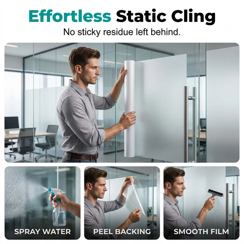 🥳2026 HOT SALE🥳💞50K+ SOLD!🪟✨ 50% OFF! Peel & Stick Frosted Glass Film – Blocks prying eyes, lets light in. No glue, no mess. Instant privacy for windows & doors. 🏡🔒