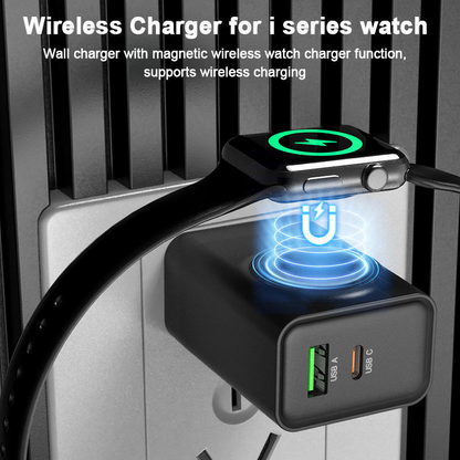 🥳2026 HOT SALE🥳💞50K+ SOLD!🧳⚡ 50% OFF! 3‑in‑1 Watch Charger – Integrated magnetic puck, 30W fast charge. Ultra‑compact. Perfect for home & travel. Your ultimate power hub! 🌍💪