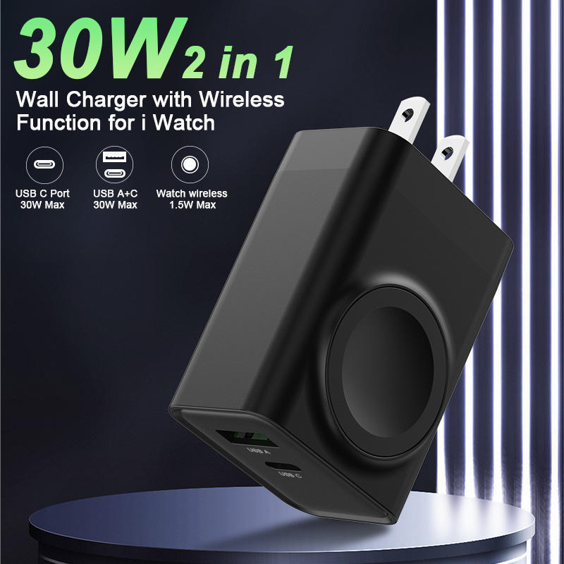 🥳2026 HOT SALE🥳💞50K+ SOLD!🧳⚡ 50% OFF! 3‑in‑1 Watch Charger – Integrated magnetic puck, 30W fast charge. Ultra‑compact. Perfect for home & travel. Your ultimate power hub! 🌍💪
