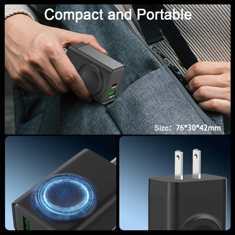 🥳2026 HOT SALE🥳💞50K+ SOLD!🧳⚡ 50% OFF! 3‑in‑1 Watch Charger – Integrated magnetic puck, 30W fast charge. Ultra‑compact. Perfect for home & travel. Your ultimate power hub! 🌍💪