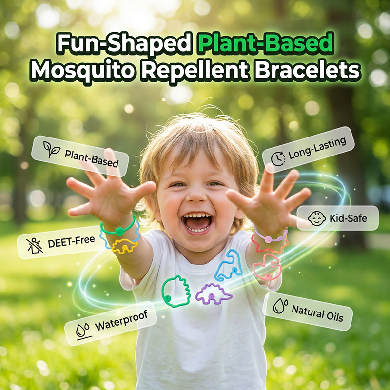 🥳2026 HOT SALE🥳💞50K+ SOLD!🛡️💚 Buy 2 Get 1 Free! Kids’ Mosquito Bracelets – Natural essential oils, ultra‑stretch silicone. Wear on wrist or ankle. Play all day, bite‑free! 🌿✨