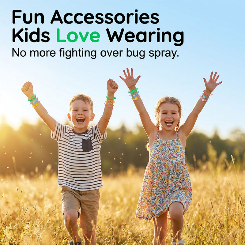 🥳2026 HOT SALE🥳💞50K+ SOLD!🛡️💚 Buy 2 Get 1 Free! Kids’ Mosquito Bracelets – Natural essential oils, ultra‑stretch silicone. Wear on wrist or ankle. Play all day, bite‑free! 🌿✨