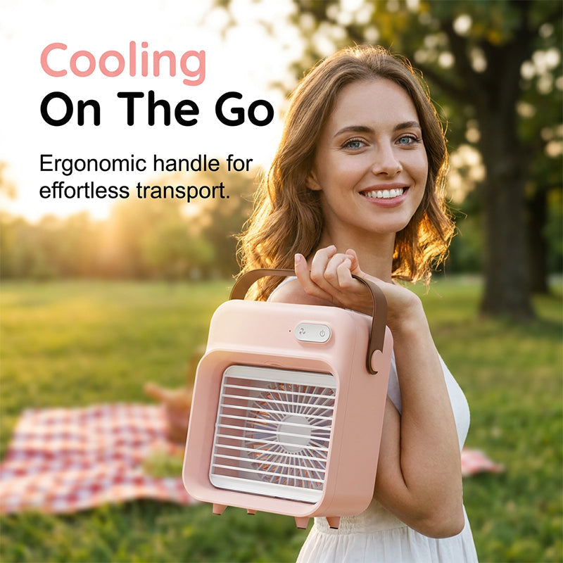 🥳2026 HOT SALE🥳💞50K+ SOLD!💨❄️ 50% OFF! Wireless Desktop Air Cooler & Humidifier – Nano mist, 3 speeds, 2400mAh. Instant chill anywhere. Your personal oasis! 🌬️💧
