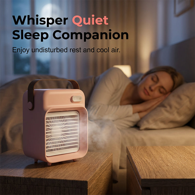 🥳2026 HOT SALE🥳💞50K+ SOLD!💨❄️ 50% OFF! Wireless Desktop Air Cooler & Humidifier – Nano mist, 3 speeds, 2400mAh. Instant chill anywhere. Your personal oasis! 🌬️💧