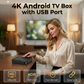 🥳2026 HOT SALE🥳💞50K+ SOLD!📺✨ 50% OFF! 4K Android TV Box with Bluetooth – Stunning 4K HDR picture, USB port & smooth streaming. Easy set‑up – plug in & enjoy! 🎬🔥