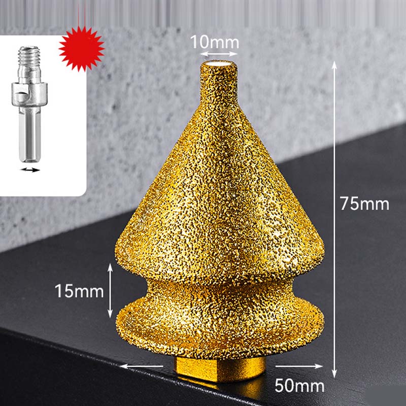 🥳2026 HOT SALE🥳💞50K+ SOLD!⚙️💎 50% OFF! Diamond Chamfering Bit – Brazed diamond, multi‑function (grinds, drills, chamfers). Universal M10 fit. Like a magic wand for stone & tile! ✨🛠️
