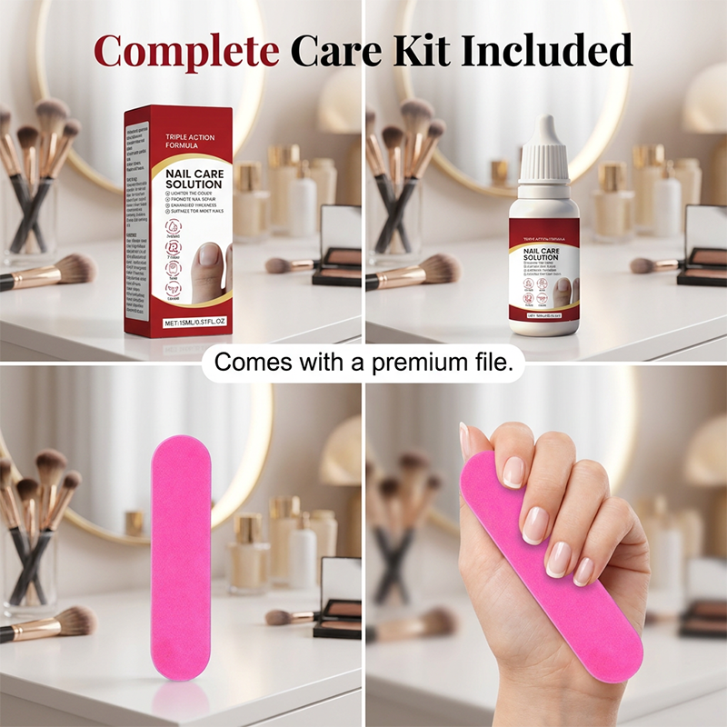 🥳2026 HOT SALE🥳💞50K+ SOLD!⭐🦶 BUY 1 GET 1 FREE! Triple Action Nail Care Kit – Reduces thickness, smooths surface, strengthens brittle nails. Dropper precision. Faster results! 💅✨