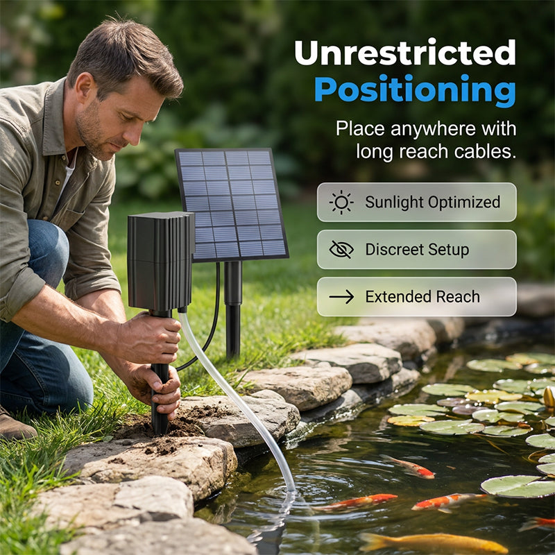 🥳2026 HOT SALE🥳💞50K+ SOLD!☀️🐟 50% OFF! Solar Pond Aerator – Sun‑powered, no wiring. Boosts oxygen for fish & plants. Clean water, happy pond! 🌿✨