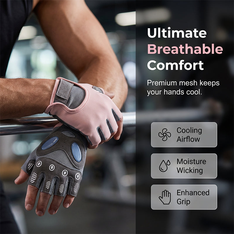 🥳2026 HOT SALE🥳💞50K+ SOLD!💪🧤 50% OFF! Non-Slip Padded Workout Gloves – Shock‑absorbing gel pads, breathable back, wrist support. No more blisters or calluses! 🏋️‍♀️✨