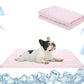 🥳2026 HOT SALE🥳💞50K+ SOLD!🧊🐾 50% OFF! Pet Cooling Ice Silk Mat – Instant chill, no water or electricity. Breathable, washable & lightweight. Keep your dog cool all summer! ☀️💙