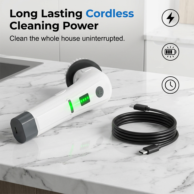 🥳2026 HOT SALE🥳💞50K+ SOLD! 🧹⚡ 50% OFF! Electric Cleaning Brush – high-torque motor, 4 heads & long handle. Waterproof & cordless – bathroom, kitchen & car all shine! 💧✅
