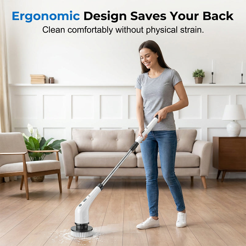 🥳2026 HOT SALE🥳💞50K+ SOLD! 🧹⚡ 50% OFF! Electric Cleaning Brush – high-torque motor, 4 heads & long handle. Waterproof & cordless – bathroom, kitchen & car all shine! 💧✅