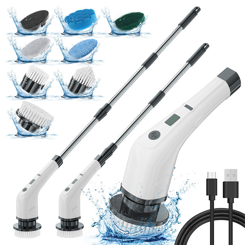 🥳2026 HOT SALE🥳💞50K+ SOLD! 🧹⚡ 50% OFF! Electric Cleaning Brush – high-torque motor, 4 heads & long handle. Waterproof & cordless – bathroom, kitchen & car all shine! 💧✅