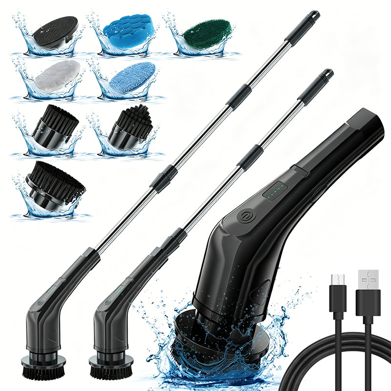 🥳2026 HOT SALE🥳💞50K+ SOLD! 🧹⚡ 50% OFF! Electric Cleaning Brush – high-torque motor, 4 heads & long handle. Waterproof & cordless – bathroom, kitchen & car all shine! 💧✅