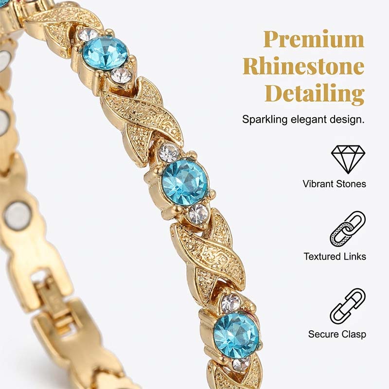 🥳2026 HOT SALE🥳💞50K+ SOLD!✨🧲 50% OFF! Magnetic Bracelet with Rhinestones – 24/7 wellness & style. Lightweight, adjustable, perfect gift for her or him! 💎💖