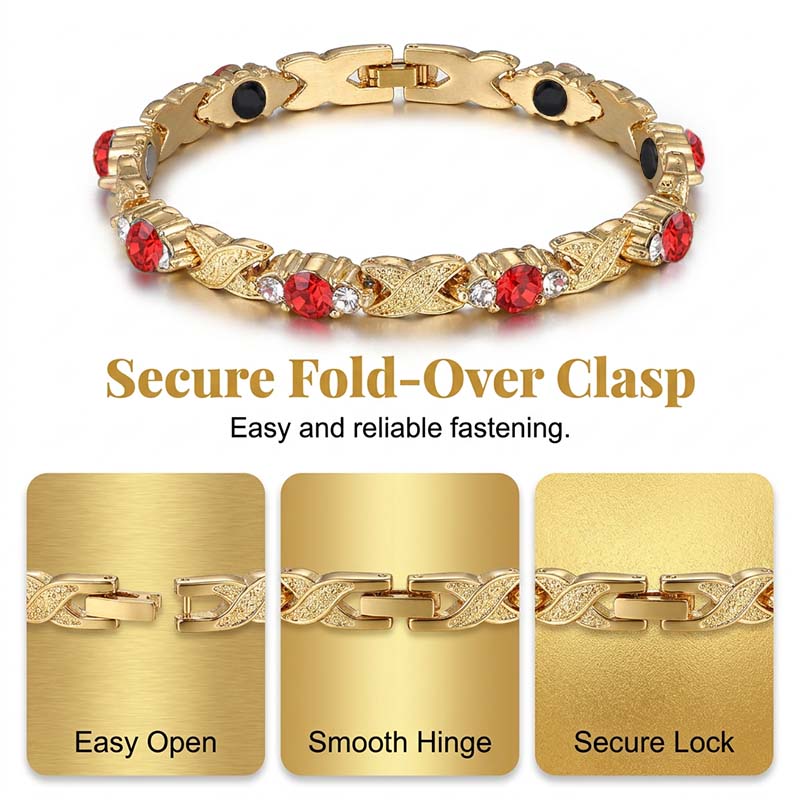 🥳2026 HOT SALE🥳💞50K+ SOLD!✨🧲 50% OFF! Magnetic Bracelet with Rhinestones – 24/7 wellness & style. Lightweight, adjustable, perfect gift for her or him! 💎💖