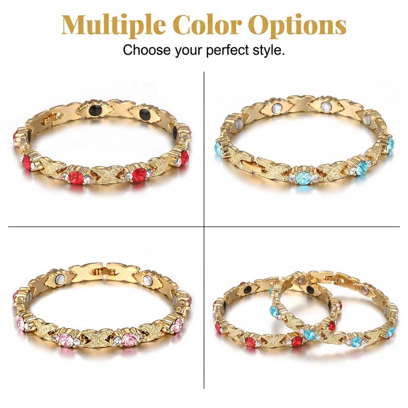 🥳2026 HOT SALE🥳💞50K+ SOLD!✨🧲 50% OFF! Magnetic Bracelet with Rhinestones – 24/7 wellness & style. Lightweight, adjustable, perfect gift for her or him! 💎💖